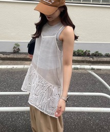 NUNIFE（ユニフィー）の「【NUNIFE】レイヤードにおすすめ、2WAY立体チュールキャミワンピ（ワンピース）」