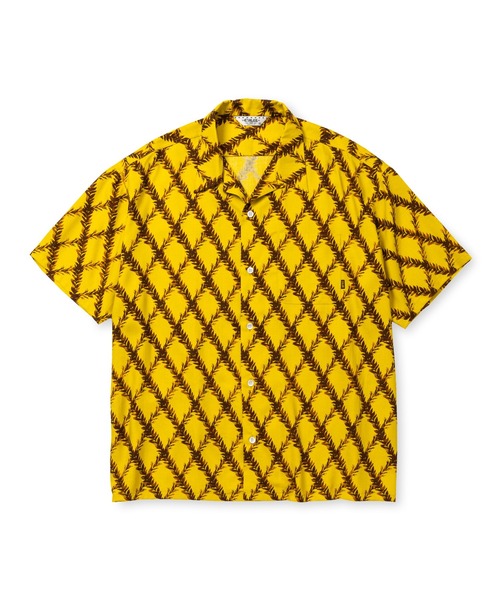 CALEE（キャリー）の「PLAID OPEN COLLAR S/S SH（シャツ/ブラウス・メンズ・イエロー/ライトグリーン/ネイビー・LARGE/X-LARGE/MEDIUM/SMALL）」の4枚目の写真