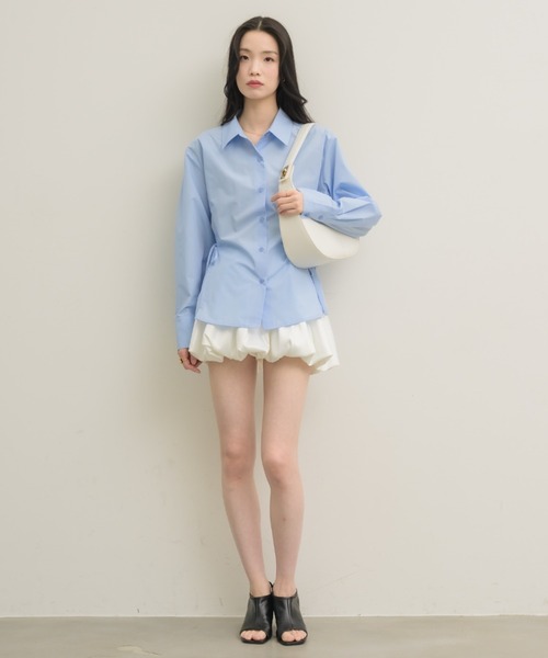 【22AW】新作 キッドモヘアxサテン ミニスカート◆プラダ◆ org.jpg