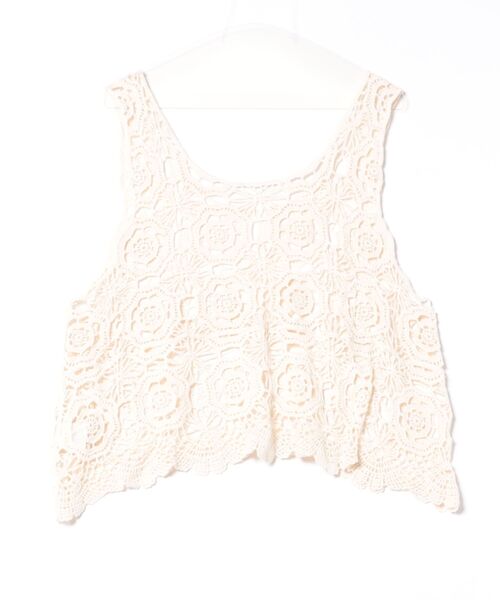 チチカカ（チチカカ）の「かぎ編み風刺繍ベスト（ベスト・レディース・ナチュラル/グリーン/チャコールグレー・FREE）」の8枚目の写真