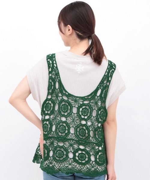 チチカカ ☆☆☆S☆☆☆ページ かぎ編み風刺繍ベスト(ベスト)|チチカカ(チチカカ)の