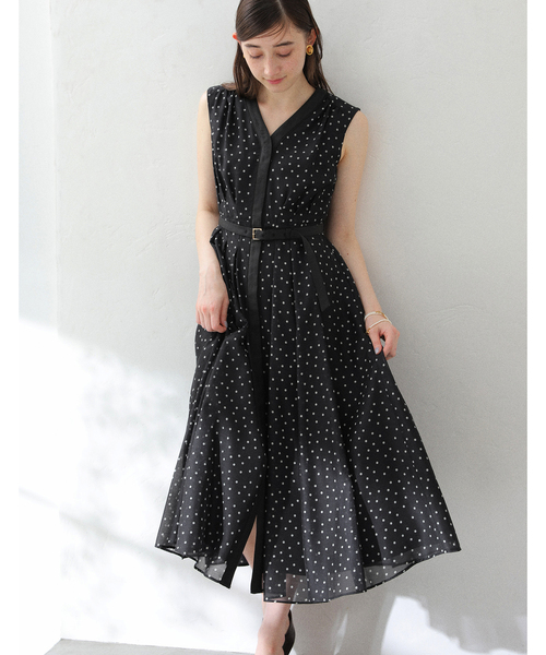 La TOTALITE(ラトータリテ)の「《追加》【洗える】ウォッシャブルシャツワンピース(ワンピース・レディース・ブラック/オレンジ・38/36)」の5枚目の写真