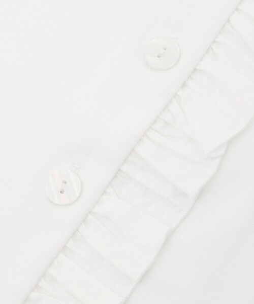 tシャツ 「WEB限定」ラッフルコンビスリーブレストップス レディース ADAM ET ROPE' tシャツ 「WEB限定」ラッフルコンビスリーブレス