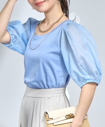 La boutique BonBon | 【お上品カットソー】シアーボリュームスリーブカットソー(Tシャツ/カットソー)