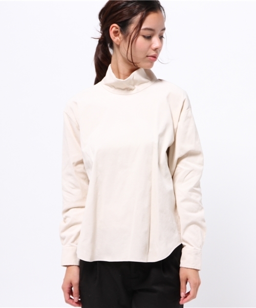 JOURNAL STANDARD（ジャーナルスタンダード）の「シャツコールハイネックブラウス#（シャツ/ブラウス・レディース・アイボリー/カーキ・FREE）」の5枚目の写真