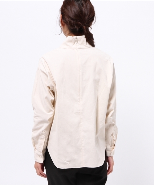 JOURNAL STANDARD（ジャーナルスタンダード）の「シャツコールハイネックブラウス#（シャツ/ブラウス・レディース・アイボリー/カーキ・FREE）」の7枚目の写真