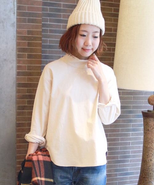 JOURNAL STANDARD（ジャーナルスタンダード）の「シャツコールハイネックブラウス#（シャツ/ブラウス・レディース・アイボリー/カーキ・FREE）」の14枚目の写真