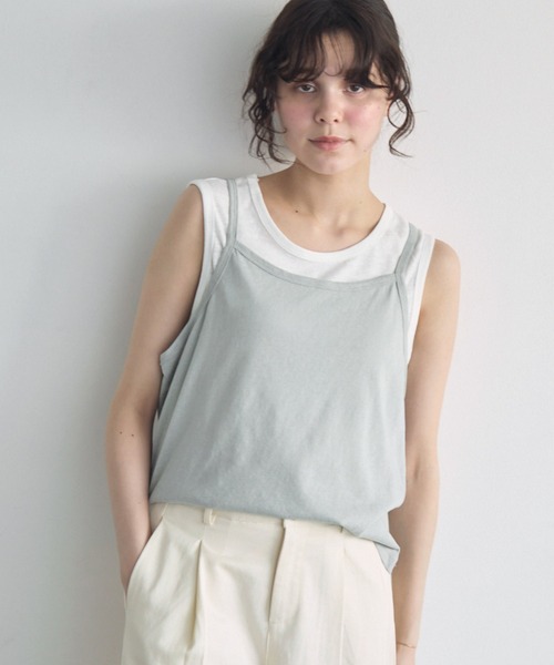 full/fill.(フルフィル)の「スリーブレスキャミセットT(Tシャツ/カットソー・レディース・ブラック/グレー・FREE)」の15枚目の写真