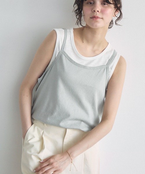 full/fill.(フルフィル)の「スリーブレスキャミセットT(Tシャツ/カットソー・レディース・ブラック/グレー・FREE)」の16枚目の写真