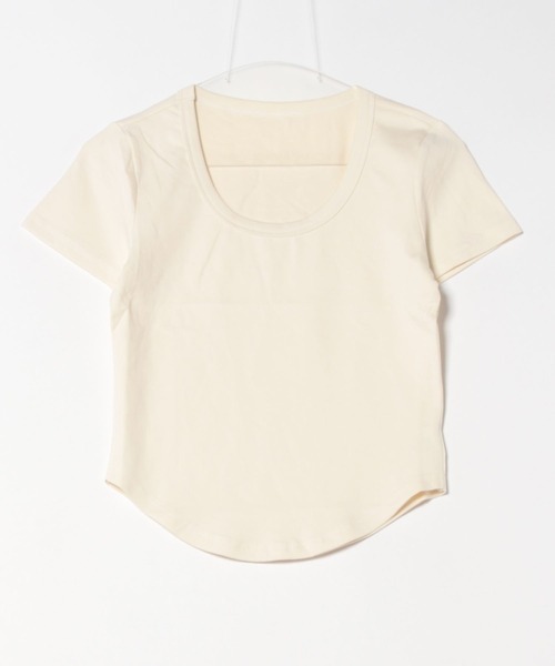 Lace Ladies(レースレディース)の「ラウンドネック ベーシック 半袖 Tシャツ トップス(Tシャツ/カットソー・レディース・パープル/ホワイト/ピンク/アイボリー/ブラック/ブルー/グレー・FREE)」の15枚目の写真