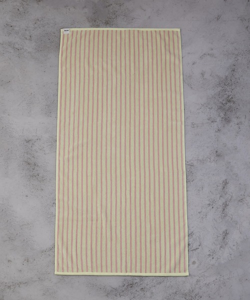 WITH OR WITHOUT（ウィズオアウィズアウト）の「STRIPE BATH TOWEL/ストライプバスタオル（タオル・メンズ・ブラウン系その他/パープル系その他・FREE）」の2枚目の写真