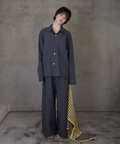 WITH OR WITHOUT（ウィズオアウィズアウト）の「STRIPE BATH TOWEL/ストライプバスタオル（タオル・メンズ・ブラウン系その他/パープル系その他・FREE）」の11枚目の写真