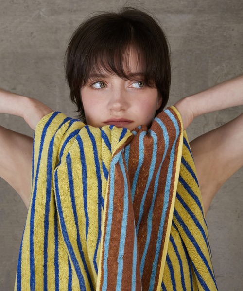 WITH OR WITHOUT（ウィズオアウィズアウト）の「STRIPE BATH TOWEL/ストライプバスタオル（タオル・メンズ・ブラウン系その他/パープル系その他・FREE）」の19枚目の写真