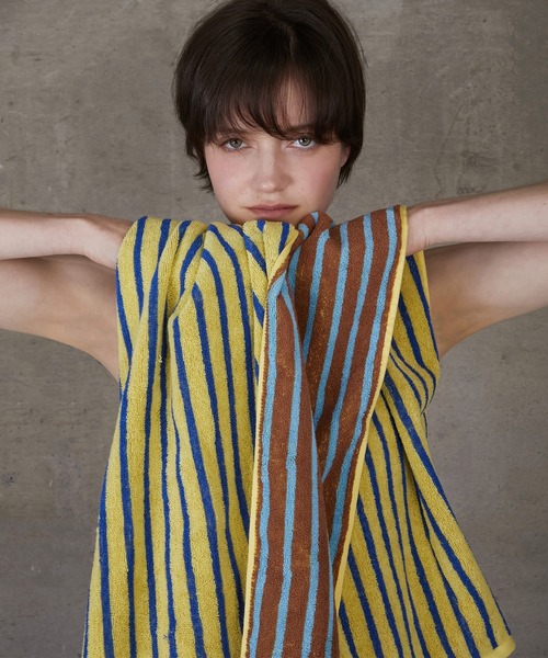 WITH OR WITHOUT（ウィズオアウィズアウト）の「STRIPE BATH TOWEL/ストライプバスタオル（タオル・メンズ・ブラウン系その他/パープル系その他・FREE）」の20枚目の写真