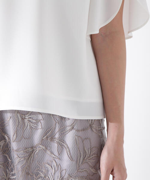 PROPORTION BODY DRESSING（プロポーションボディドレッシング）の「ビジューフレアスリーブブラウス / 1215110901（シャツ/ブラウス・レディース・ブルー/ホワイト系その他/ネイビー・SMALL/MEDIUM）」の6枚目の写真