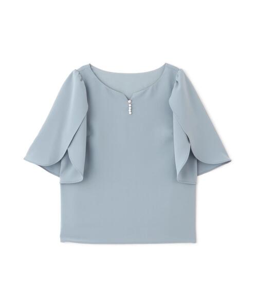 PROPORTION BODY DRESSING（プロポーションボディドレッシング）の「ビジューフレアスリーブブラウス / 1215110901（シャツ/ブラウス・レディース・ブルー/ホワイト系その他/ネイビー・SMALL/MEDIUM）」の9枚目の写真