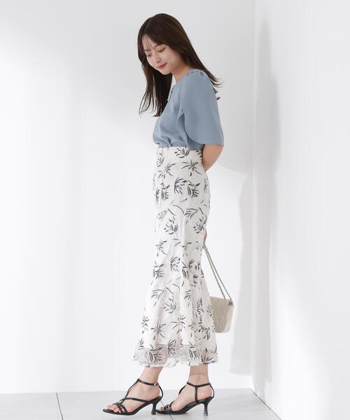 PROPORTION BODY DRESSING（プロポーションボディドレッシング）の「ビジューフレアスリーブブラウス / 1215110901（シャツ/ブラウス・レディース・ブルー/ホワイト系その他/ネイビー・SMALL/MEDIUM）」の13枚目の写真