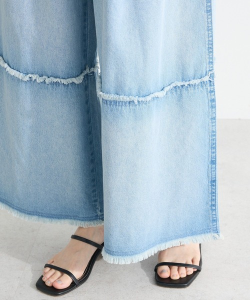 Sugar spoon（シュガースプーン）の「・SUGAR SPOON ティアードデニムパンツ（デニムパンツ・レディース・ブラック/インディゴブルー・FREE）」の15枚目の写真