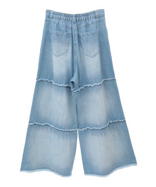 Sugar spoon（シュガースプーン）の「・SUGAR SPOON ティアードデニムパンツ（デニムパンツ・レディース・ブラック/インディゴブルー・FREE）」の18枚目の写真