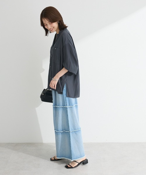 Sugar spoon（シュガースプーン）の「・SUGAR SPOON ティアードデニムパンツ（デニムパンツ・レディース・ブラック/インディゴブルー・FREE）」の7枚目の写真