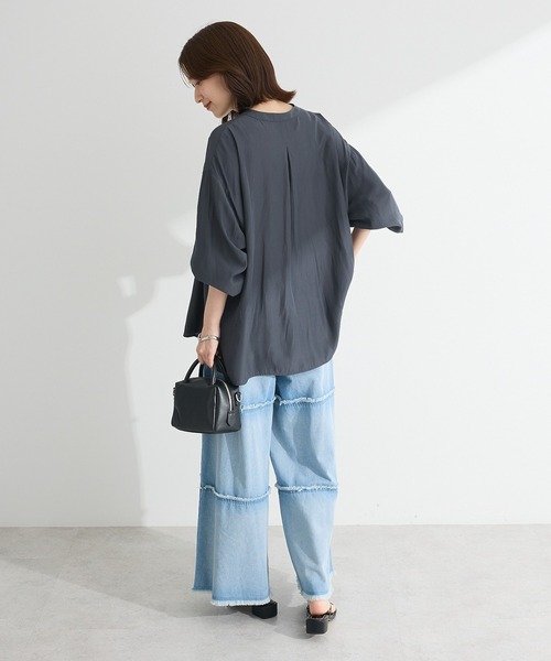 Sugar spoon（シュガースプーン）の「・SUGAR SPOON ティアードデニムパンツ（デニムパンツ・レディース・ブラック/インディゴブルー・FREE）」の8枚目の写真