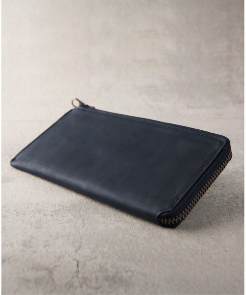 Hallelujah（ハレルヤ）の「長財布 薄い TIDY SLIM プルアップレザー（財布・メンズ・ブラック/チョコ/ダークグリーン/ネイビー/キャメル/ワインレッド・FREE）」の2枚目の写真