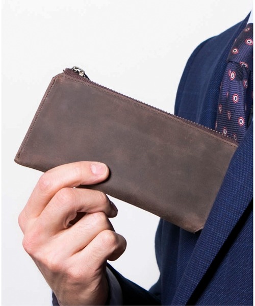 Hallelujah（ハレルヤ）の「長財布 薄い TIDY SLIM プルアップレザー（財布・メンズ・ブラック/チョコ/ダークグリーン/ネイビー/キャメル/ワインレッド・FREE）」の9枚目の写真