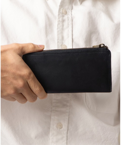 Hallelujah（ハレルヤ）の「長財布 薄い TIDY SLIM プルアップレザー（財布・メンズ・ブラック/チョコ/ダークグリーン/ネイビー/キャメル/ワインレッド・FREE）」の7枚目の写真
