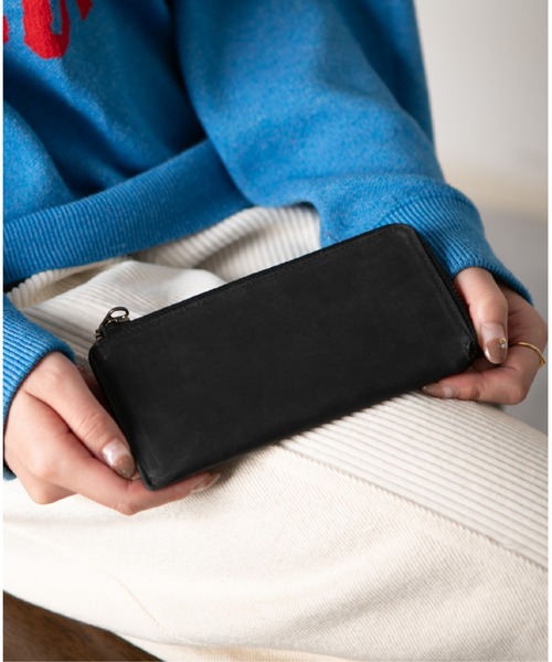 Hallelujah（ハレルヤ）の「長財布 薄い TIDY SLIM プルアップレザー（財布・メンズ・ブラック/チョコ/ダークグリーン/ネイビー/キャメル/ワインレッド・FREE）」の8枚目の写真