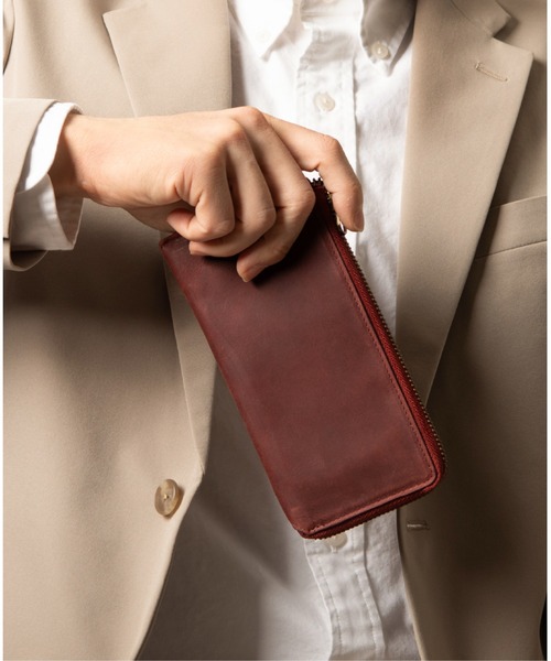 Hallelujah（ハレルヤ）の「長財布 薄い TIDY SLIM プルアップレザー（財布・メンズ・ブラック/チョコ/ダークグリーン/ネイビー/キャメル/ワインレッド・FREE）」の16枚目の写真