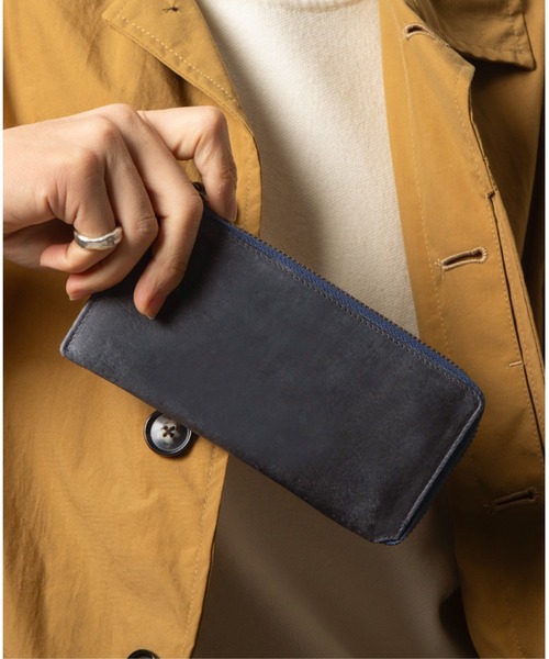 Hallelujah（ハレルヤ）の「長財布 薄い TIDY SLIM プルアップレザー（財布・メンズ・ブラック/チョコ/ダークグリーン/ネイビー/キャメル/ワインレッド・FREE）」の12枚目の写真