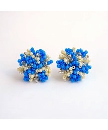 【colore】】【金属アレルギー対応】ニュアンス柄 ビーズの大粒ピアス(MA)