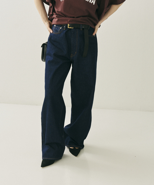 NEEDBY heritage(ニードバイヘリテージ)の「【NEEDBY heritage/ニードバイヘリテージ】KOH ワイドストレートテーパードデニム(デニムパンツ・レディース・インディゴブルー・23/24/25/22)」の3枚目の写真