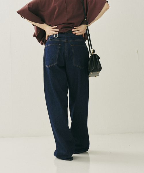NEEDBY heritage(ニードバイヘリテージ)の「【NEEDBY heritage/ニードバイヘリテージ】KOH ワイドストレートテーパードデニム(デニムパンツ・レディース・インディゴブルー・23/24/25/22)」の5枚目の写真