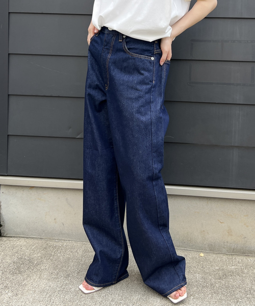 NEEDBY heritage(ニードバイヘリテージ)の「【NEEDBY heritage/ニードバイヘリテージ】KOH ワイドストレートテーパードデニム(デニムパンツ・レディース・インディゴブルー・23/24/25/22)」の7枚目の写真