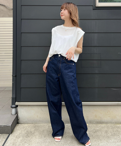 NEEDBY heritage(ニードバイヘリテージ)の「【NEEDBY heritage/ニードバイヘリテージ】KOH ワイドストレートテーパードデニム(デニムパンツ・レディース・インディゴブルー・23/24/25/22)」の16枚目の写真