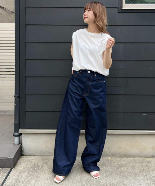 NEEDBY heritage(ニードバイヘリテージ)の「【NEEDBY heritage/ニードバイヘリテージ】KOH ワイドストレートテーパードデニム(デニムパンツ・レディース・インディゴブルー・23/24/25/22)」の17枚目の写真