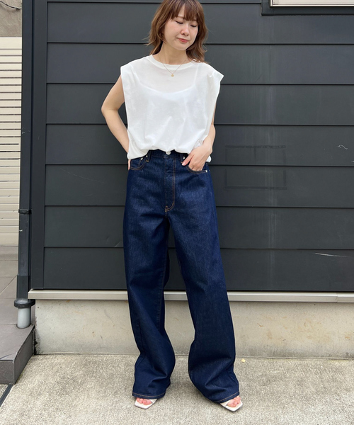 NEEDBY heritage(ニードバイヘリテージ)の「【NEEDBY heritage/ニードバイヘリテージ】KOH ワイドストレートテーパードデニム(デニムパンツ・レディース・インディゴブルー・23/24/25/22)」の19枚目の写真