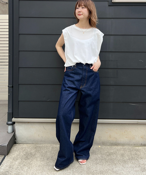 NEEDBY heritage(ニードバイヘリテージ)の「【NEEDBY heritage/ニードバイヘリテージ】KOH ワイドストレートテーパードデニム(デニムパンツ・レディース・インディゴブルー・23/24/25/22)」の20枚目の写真