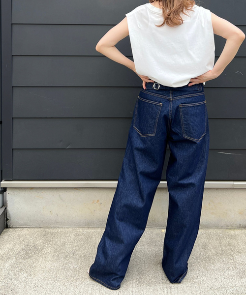 NEEDBY heritage(ニードバイヘリテージ)の「【NEEDBY heritage/ニードバイヘリテージ】KOH ワイドストレートテーパードデニム(デニムパンツ・レディース・インディゴブルー・23/24/25/22)」の21枚目の写真