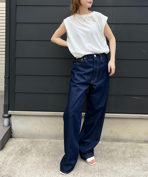 NEEDBY heritage(ニードバイヘリテージ)の「【NEEDBY heritage/ニードバイヘリテージ】KOH ワイドストレートテーパードデニム(デニムパンツ・レディース・インディゴブルー・23/24/25/22)」の22枚目の写真