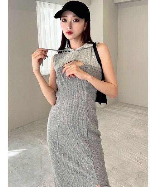 セール】カットアウトフーディワンピース（ワンピース）｜RESEXXY