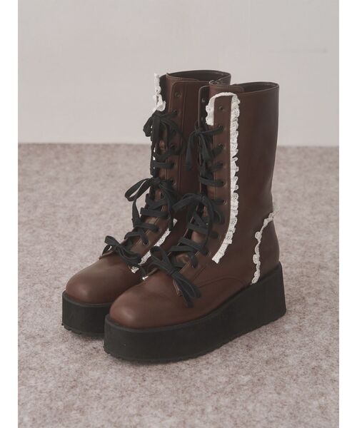 merry jenny（メリージェニー）の「ribbonレースアップブーツ（ブーツ・レディース・ブラウン/ブラック・MEDIUM/LARGE）」の11枚目の写真
