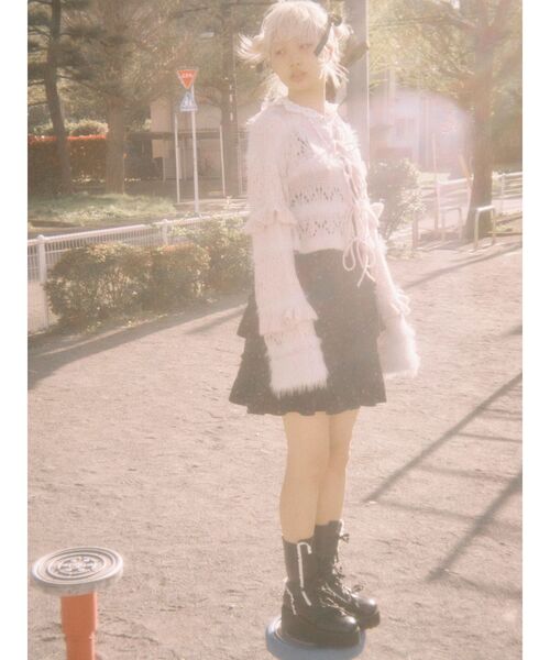 merry jenny（メリージェニー）の「ribbonレースアップブーツ（ブーツ・レディース・ブラウン/ブラック・MEDIUM/LARGE）」の7枚目の写真