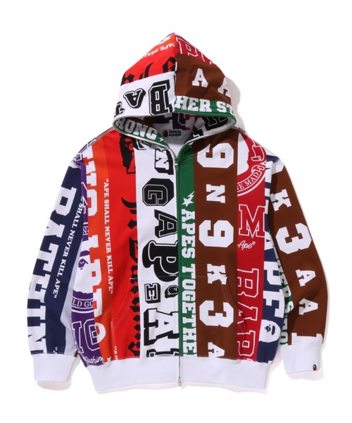 セール】FANS SCARF FULL ZIP HOODIE（パーカー）｜A BATHING APE（ア