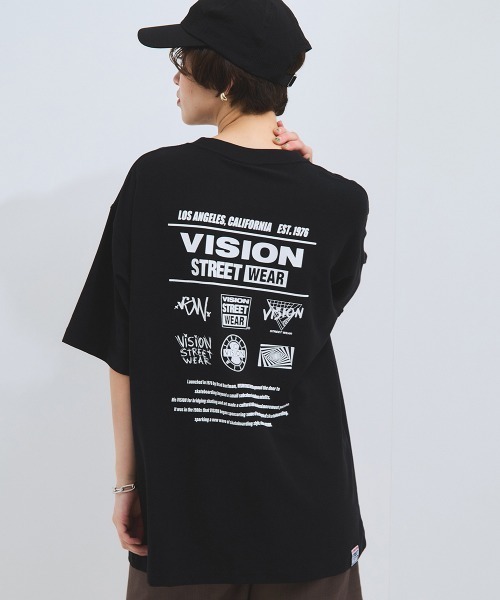 VICKY(ビッキー)の「【VISION STREET WARE】HY-TECHロゴプリントTシャツ≪洗濯機で洗える≫(Tシャツ/カットソー・レディース・ホワイト/ブラック・M)」の2枚目の写真