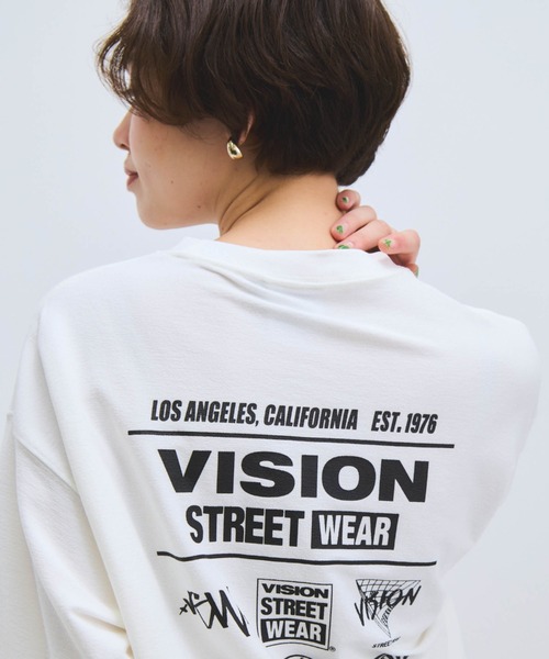 VICKY(ビッキー)の「【VISION STREET WARE】HY-TECHロゴプリントTシャツ≪洗濯機で洗える≫(Tシャツ/カットソー・レディース・ホワイト/ブラック・M)」の14枚目の写真