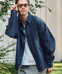CAMBIO(JrI)ms6153- Fly Front Denim Shirts 䗃fjVc(Vc/uEX)
