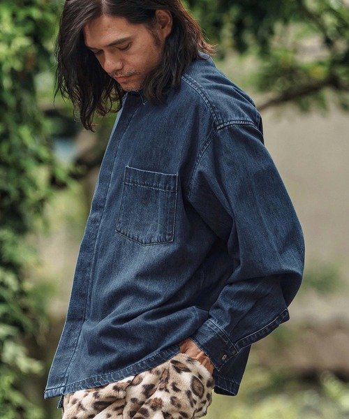 ms6153- Fly Front Denim Shirts 比翼デニムシャツ（シャツ