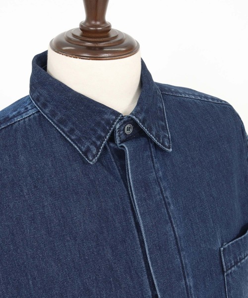 CAMBIO（カンビオ）の「ms6153- Fly Front Denim Shirts 比翼デニムシャツ（シャツ/ブラウス・メンズ・インディゴブルー・S/M/L）」の10枚目の写真